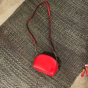 Womens or girls faux leather red valentines purse